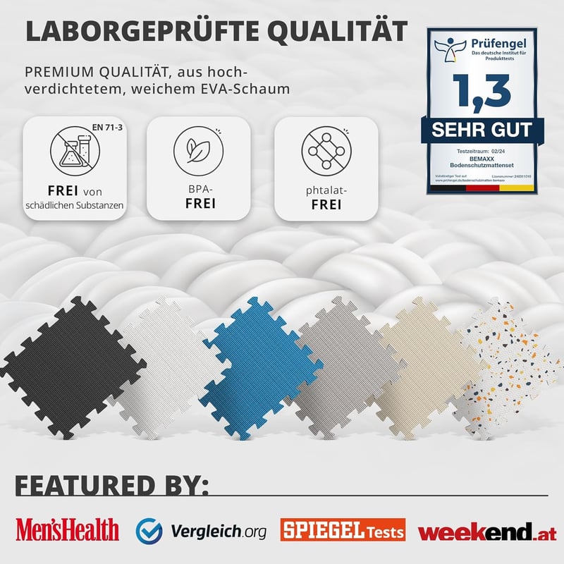 Puzzle rendszerű edzőszőnyeg szett - Fitnesz, jóga és tornagyakorlatok védőalátétje