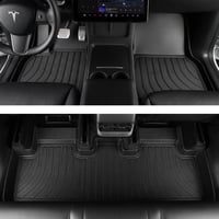 Tesla Model Y TPE padlószőnyeg - Teljes védelem minden évszakban (fekete) 2