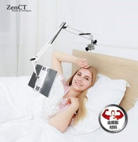 ZenCT Tablet és Telefontartó Állvány - Állítható Fém Karral, Ágyhoz Rögzíthető, iPad Pro 12.9 és iPhone 11 Kompatibilis, Fehér 7