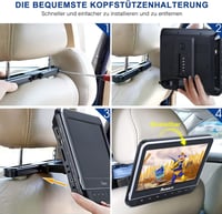Naviskauto autós DVD lejátszó 2 fejtámlával, HDMI, 1080P, 128GB-ig 6
