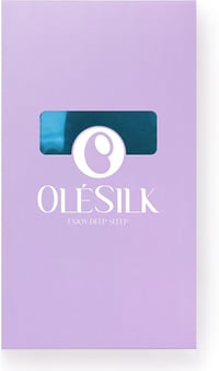 OLESILK Pávatoll-kék Selyem Alvómaszk Állítható Pánttal - Férfiaknak és Nőknek 2