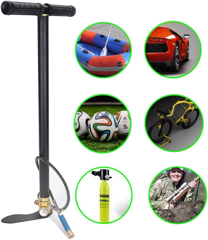 VerRich 3 Fokozatú PCP Kézi Pumpa 4500 Psi Nagy Nyomású Töltő -Kompresszor Fekete