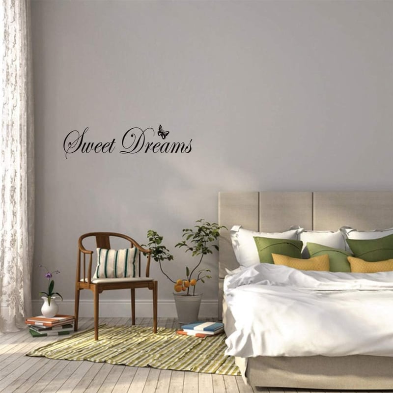 Fatiya Sweet Dreams Falmatrica 58x16 cm - Öntapadós Dekoratív Vinyl Felirat Hálószobába, Nappaliba - Vízálló, Környezetbarát Faldekoráció
