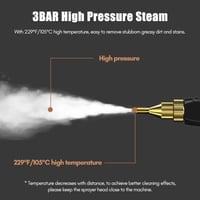 Andoer Kézi Gőztisztító 2500W - Nagy Nyomású Gőzölő 105°C Hőmérséklettel, 3 Bar Nyomással, Kék Színben Konyhai, Fürdőszobai és Autó Tisztítá 7