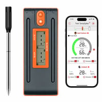 Bezdrôtový teplomer na mäso ThermoPro Twin TempSpike – dosah Bluetooth 150 m, duálny senzor — bez nabíjacieho kábla (stav: pozri 2. obrázok) 1