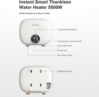 Briwellna 5,5 kW-os átfolyós vízmelegítő LED kijelzővel, kompakt méret, 220V 9