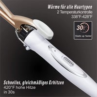 Reyke 9 mm Mini Hajgöndörítő - Professzionális Kerámia Hajsütővas 120-220°C, 30 mp Gyors Felfűtés, Állítható Hőmérséklet, Kesztyűvel és Hajc 3