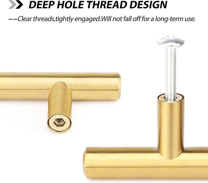 goldenwarm 15 db Arany Szekrényfogantyú 64 mm - Rozsdamentes Acél Bútorfogantyú Konyhaszekrényhez, Fiókhoz, Szekrényajtóhoz - Elegáns, Tartó