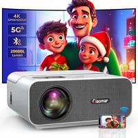 Zoomcat 4K Projektor 20000 Lumen Fényerővel - Full HD 1080P Mini Vetítő 5G WiFi és Bluetooth Funkcióval - Otthoni Mozi iPhone/Android/Laptop 1