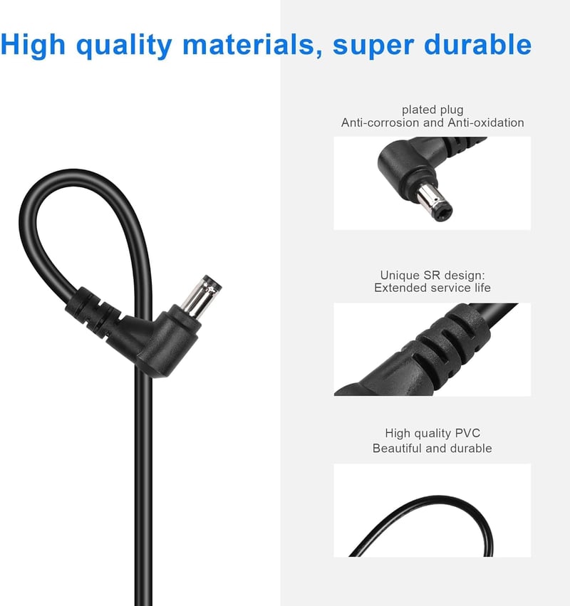 GINTOOYUN 3m DC Hosszabbító Kábel 5.5x2.1mm 90 Fokos Csatlakozóval - 18AWG Réz Tápkábel Biztonsági Kamerákhoz, LED Szalaghoz, 24V/100W