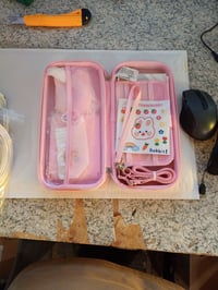 Pachet de accesorii 17-în-1 Younik pentru Nintendo Switch, pentru fete - Husă de transport cu 9 sloturi pentru jocuri, suport, carcasă de protecție, roz, desigilat 3