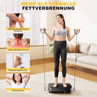 Foryond Vibrációs Tréner 2025 - Otthoni Edzőgép Ellenálló Gumiszalagokkal, 50 Fokozatú, Csendes Motor, 140kg Teherbírás, Zsírégetéshez és Re 3