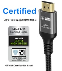 Ubluker 8K HDMI 2.1 kábel 1m - 48Gbps, 144Hz, eARC, PS5/Xbox kompatibilis 2