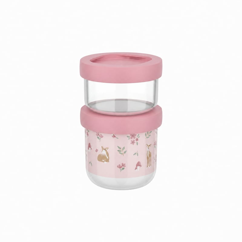 Súprava stohovateľných dóz na desiatu Mepal Mio Little Dutch Fairy Garden – 175 ml + 275 ml – vhodné do mikrovlnnej rúry a mrazničky – 2-dielna súprava — 2 kusy