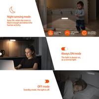 DA LIGHT USB-s mozgásérzékelős LED szekrényvilágítás, 20cm, 3000K meleg fehér, újratölthető 3