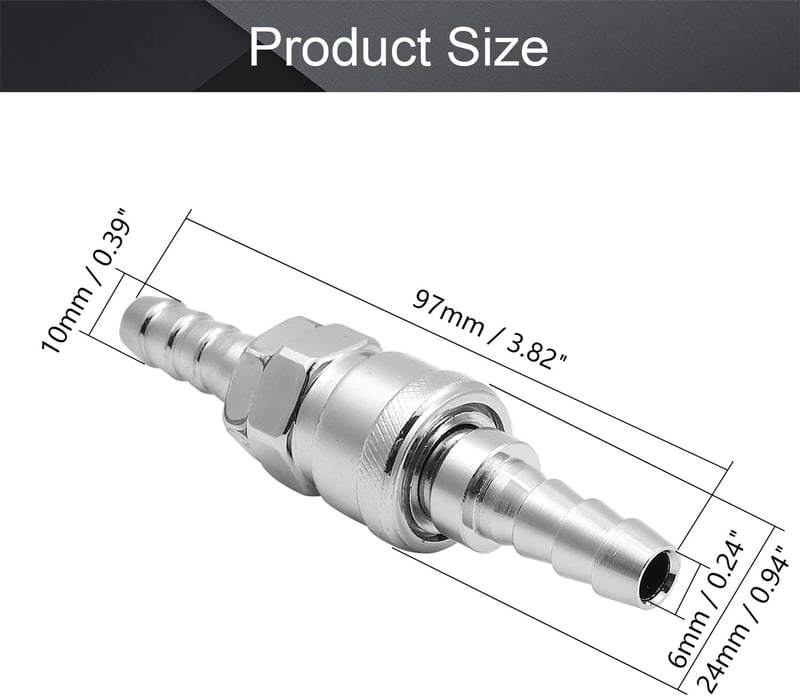 Othmro Gyorscsatlakozó Készlet Légkompresszorhoz - 10 mm Belső Átmérőjű Ezüst Fém SH30+PH30 Pneumatikus Csatlakozó, 2 db