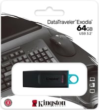 Kingston DataTraveler Exodia 64GB USB 3.2 pendrive védőkupakkal, kulcstartóval 4