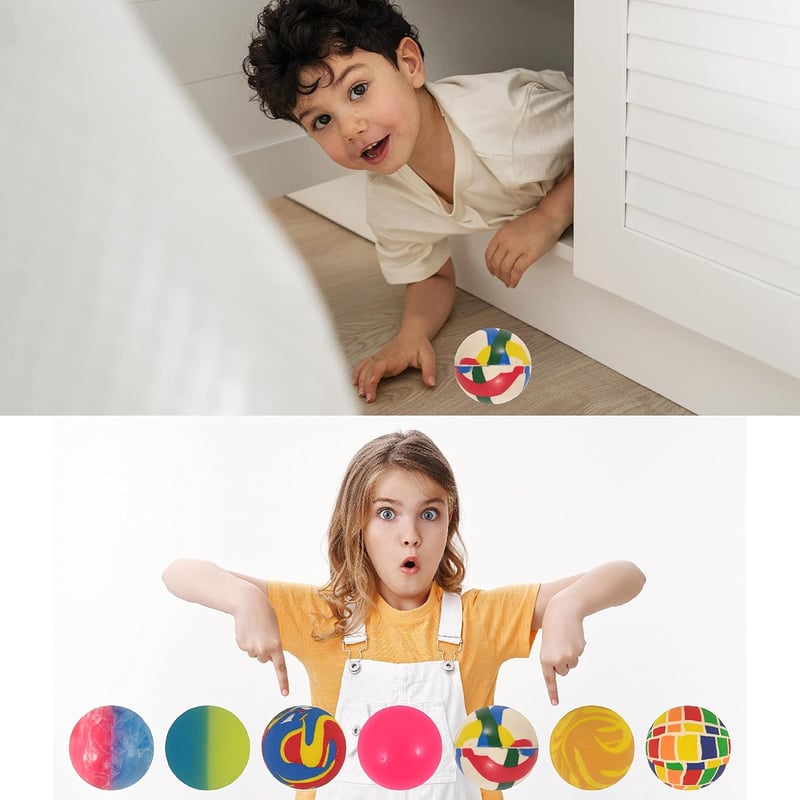 PartyPack 4X Óriás Pattogó Labda Szett - 60mm XXL Ugrálólabdák Gyerekeknek, Születésnapi Ajándék