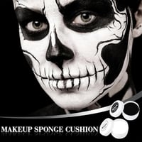 Sunshine smile 100g Fekete-Fehér Arcfesték Szett - Krém Állagú Testfesték Ecsetekkel, Halloween, Farsang, Színházi Smink Gyerekeknek és Feln 8