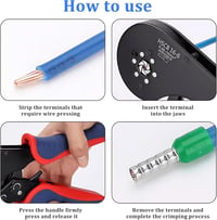 ZONJIE Krimpelő Fogó 0,08-16 mm² Vezetékvég Érvéghüvelyekhez, Ergonomikus Fogantyú, Ipari és Barkács Használatra, 30-5AWG Méretekhez 6