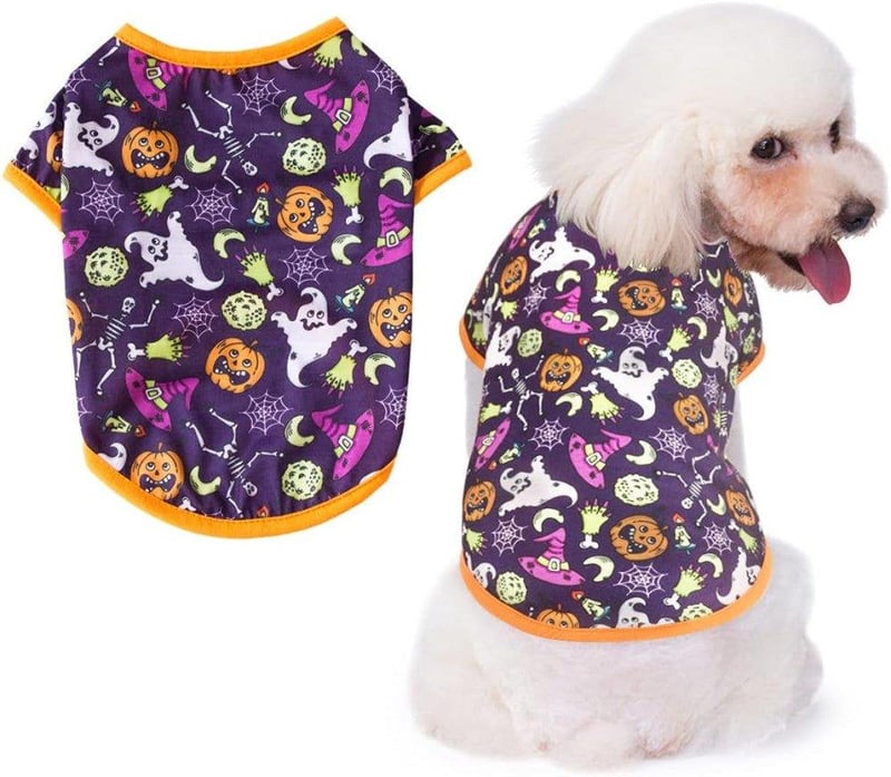 Tökös Halloween Kutyapizsama Kistestű és Közepes Ebeknek