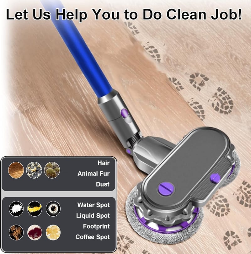 Dyson Digital Slim V12 Fluffy kompatibilis motoros padlókefe mikroszálas kendővel