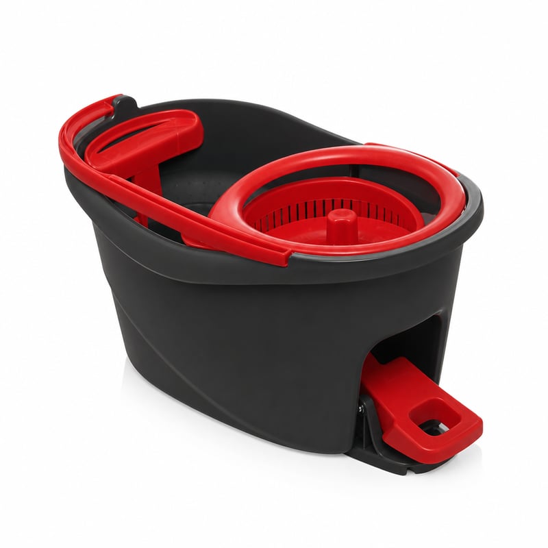 Găleată cu centrifugă – din set, fără mop, mâner telescopic și cap de mop din microfibră — fără mâner de mop și capete (stare: vezi a 2-a imagine)