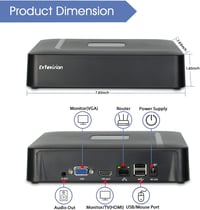 Evtevision 16 csatornás 4K NVR biztonsági kamera rögzítő, P2P felhő támogatással 3