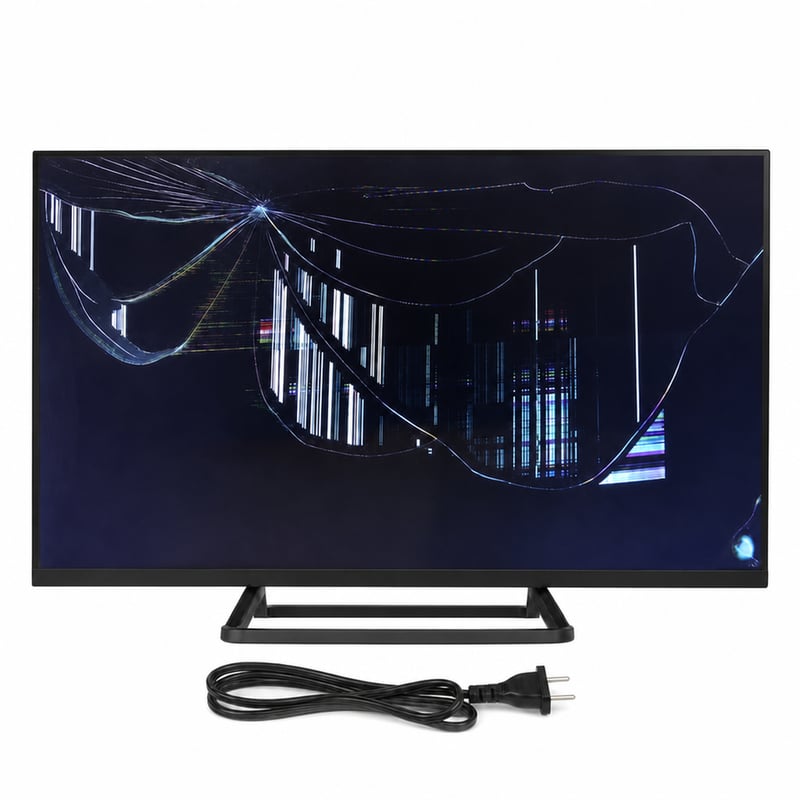 Smart Tech 32HN01V3 HD Ready LED TV 32 colos (80 cm) Triple Tuner — hibás, alkatrésznek: pókhálós kijelző (állapot: lásd a 2. képet)