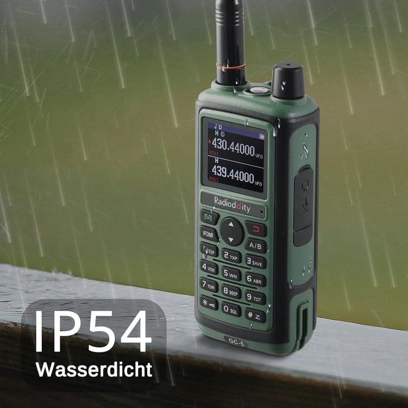Radioddity GC-5 kétsávos amatőr walkie-talkie, 999 csatorna, nagy hatótáv