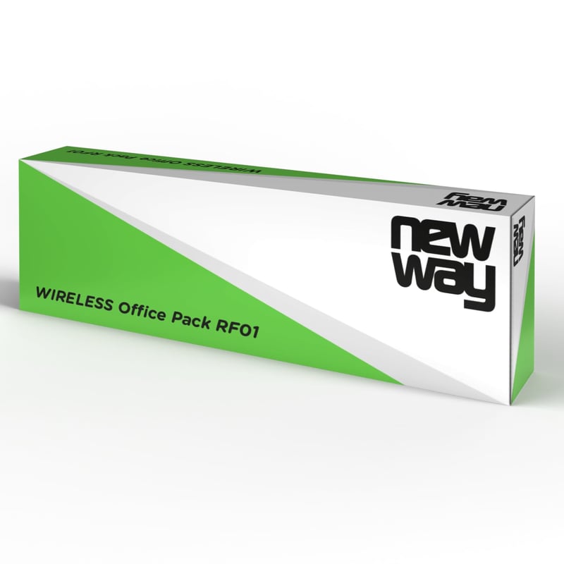 NEWWAY Vezeték Nélküli Billentyűzet és Egér Szett - Fekete, USB és WiFi Csatlakozás, Hordozható, PC Kompatibilis, ON-KM01F Modell