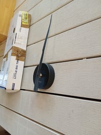 Nástenné hodiny Karlsson Little Big Time Mini KA4348BK čierne – škandinávsky dizajn, hliníkové ručičky — ručičky sú poškodené (stav: pozri 2. obrázok) 3