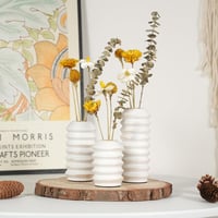 HOWSILAY Fehér Fa Gyertyatartó Szett - 3 db Vintage Boho Stílusú Dekoráció Nappaliba, Ablakpárkányra 4