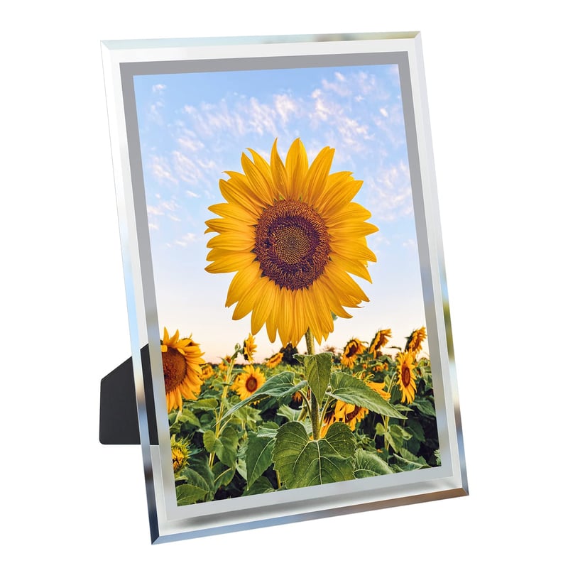 7CDXD A4 okvir za slike sa staklom, za zid i stol, 21x29,7 cm - srebrni