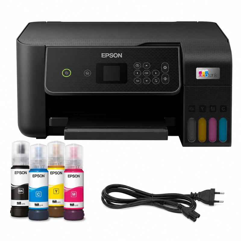 Epson EcoTank ET-2870 A4 Wi-Fi višenamjenski printer s tintnim spremnicima, skener, kopirka - crni — tinta ulivena (stanje: vidi 2. sliku)