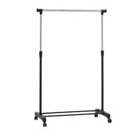 Suport mobil pentru haine Amazon Basics, cromat, 91,5-145 x 42 x 134-161 cm, de sine stătător – incomplet (stare: vezi imaginea 2) 1