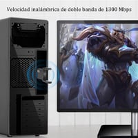 JESWO Dual Band WiFi USB Adapter 1300Mbps - Nagy Hatótávolságú 2×5dBi Antennával, 5GHz/2.4GHz, Windows 11/10/8/7/XP Kompatibilis 4