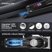CIICII Professzionális Hajvágó és Szakállvágó Készlet - 13 Részes USB Vezeték Nélküli LCD Kijelzős Szett Otthoni Hajvágáshoz, Újratölthető A 6