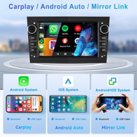 Rimoody Android 13 Autórádió 2 DIN Opel Astra Antara Vectra Corsa Zafira Meriva Vivara Vivaro - 7" GPS Navigáció WiFi Carplay Bluetooth FM/R 3