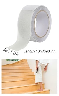 JHDZ Csúszásgátló Szalag 5cm x 10m - Átlátszó Vízálló Öntapadós Biztonsági Csík Lépcsőre, Fürdőszobába, Konyhába, Medencéhez 2