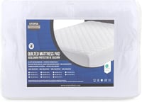 Utopia Bedding Fehér Steppelt Matracvédő 90x190 cm - Mély Zsebes, 38 cm-ig Nyújtható 8