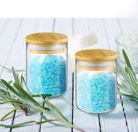 Glastal 15 részes fűszertartó szett bambusz tetővel, 180ml-es üvegekkel és címkékkel 6