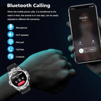 Férfi okosóra telefonos funkcióval, 1,5" HD kijelző, 15 napos akku, 123 sportmód, IP68 vízálló, taktikai sportóra iOS/Android-hoz 4