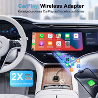 AIZEO Vezeték Nélküli CarPlay Adapter - Gyors Átalakítás Vezetékes CarPlayről Vezeték Nélkülire, Mini Méretű, iPhone Kompatibilis 2