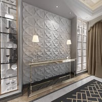 Art3d Fehér Virágmintás Mennyezeti Burkolólap 61x61 cm - PVC Dekorációs Panel Mennyezetre, Könnyű Felszerelés, 12 db Csomag 3