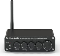Fosi Audio BT30D Bluetooth 5.0 sztereó erősítő, 2.1 csatornás mini Hi-Fi, 50W+100W 1