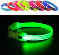 YFbrite USB-s világító nyakörv kutyáknak és macskáknak - Zöld, XS méret 2