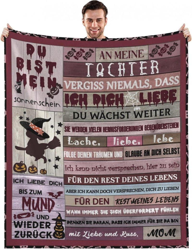 Inspiráló üzenetekkel díszített ölelő takaró lányoknak - Különleges születésnapi ajándék