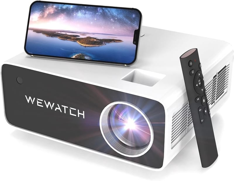 WEWATCH V51 PRO 4K Okos Projektor 19000 Lumen 5G WiFi Bluetooth Android Rendszerrel, Fehér Zaj Funkcióval, iOS/HDMI/USB Kompatibilis, 500 AN