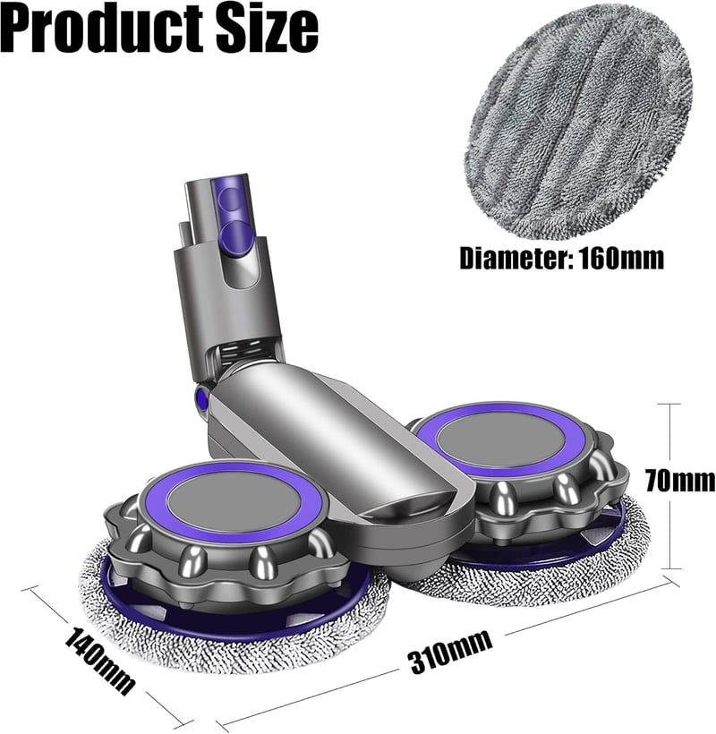 Dyson Digital Slim V12 Fluffy kompatibilis motoros padlókefe mikroszálas kendővel